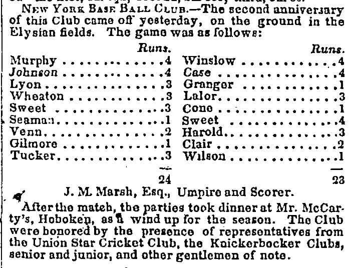 The Gotham Club Era, 1840 to 1843