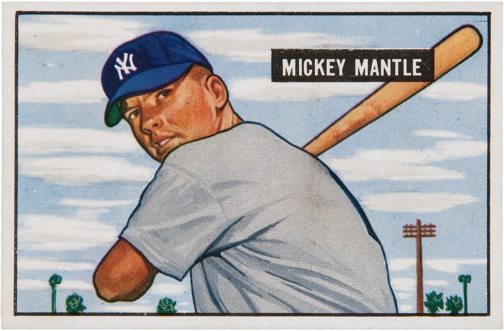 1951 Bowman Mickey Mantle rookie card.
