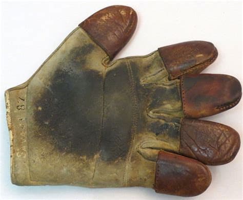 Vintage leather baseball glove.