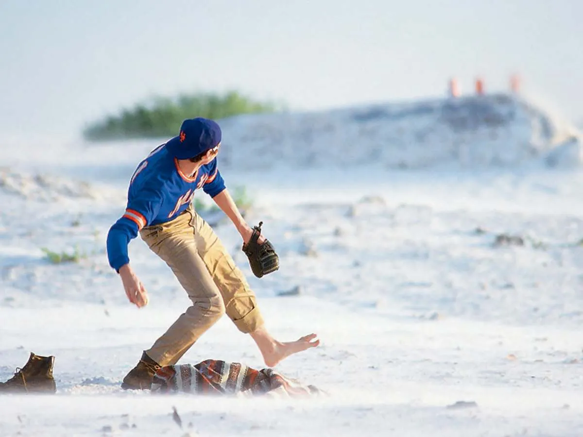 Beach baseball image used for Sidd Finch story context.